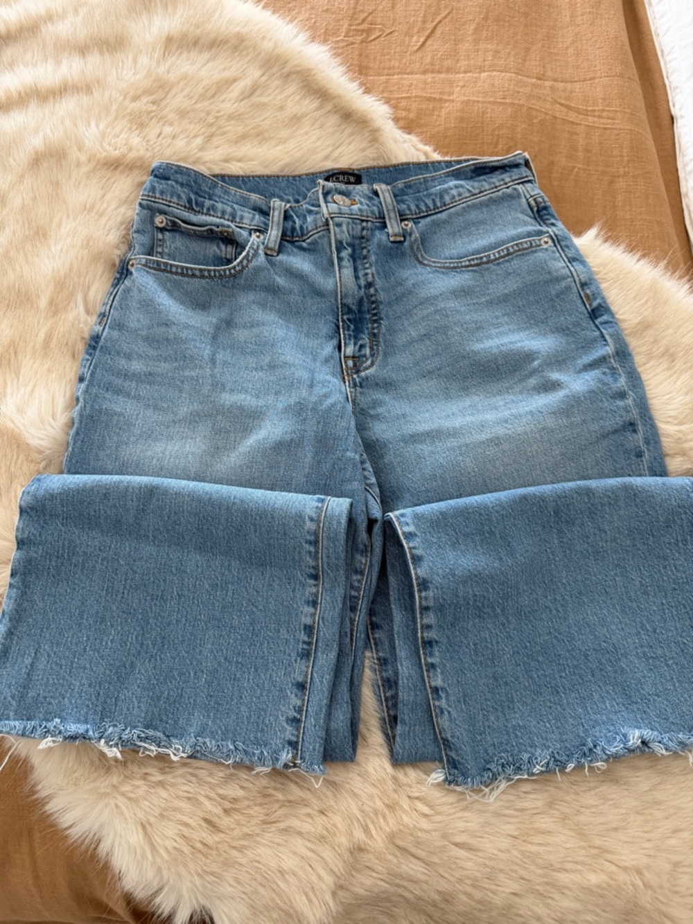 J. Crew Factory Light Blue Cropped Wide-Leg Jeans 28 - Picture 6 of 7